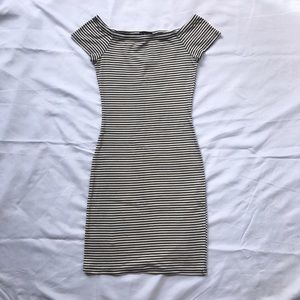 Striped Off the Shoulder Dress